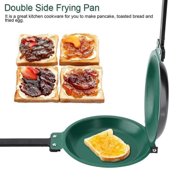 Sammenleggbar stekepanne Multifunksjonell dobbeltsidig panne Stekepanne Non-stick stekepanne