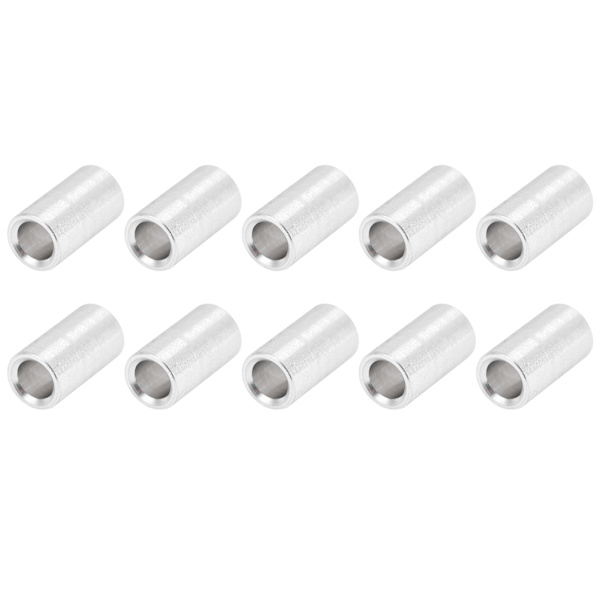 10 st aluminiumlegering distansrör runda gänglösa distansstöd tillbehör ytterdiameter 6 mm lång 10 mm