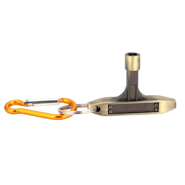 Bärbar brons trumma Skin Tuning Key fyrkantig sockel med nyckelring och spänne