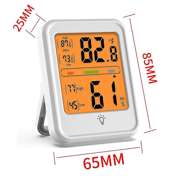 Digital Hygrometer Inomhus Termometer Luftfuktighetsmätare Pro Noggrannhet Kalibrering 2-pack