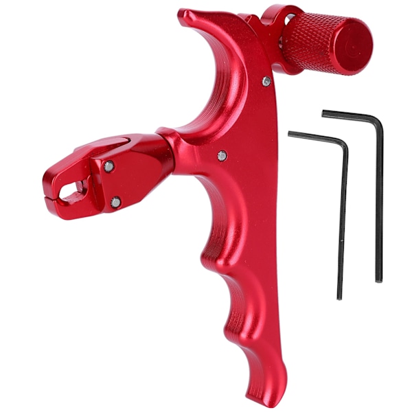 Metall 4-Finger båge Release Caliper tumgrepp jakt skytte tillbehör röd