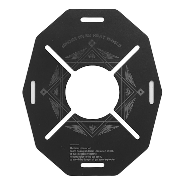 Shine Trip Udendørs Varmeisoleringsplade Rustfrit Stål Camping Komfur Varmeskjold Anti-Skoldning Anti-Slip Hul Kogeplade Array Disk