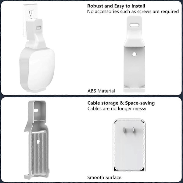 Hållare för Eero Pro 6 Mesh WiFi-router med kabelhantering, stativ, vit50
