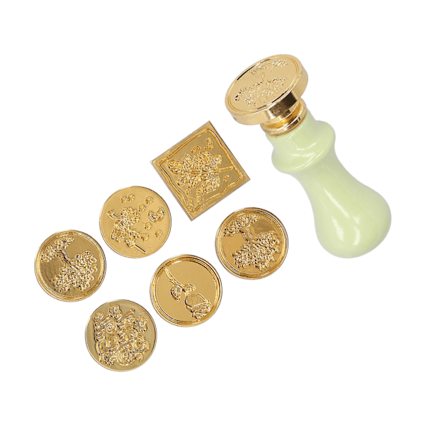 Voksforseglingsstempel Nem betjening Høj holdbarhed Rustfri Bred anvendelse Voksforseglingsstempel KitGrøn
