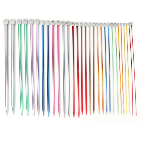 Färgglad oxiderad tröja Garnnål DIY Handstickning Tool Bar Nål Set 15 par
