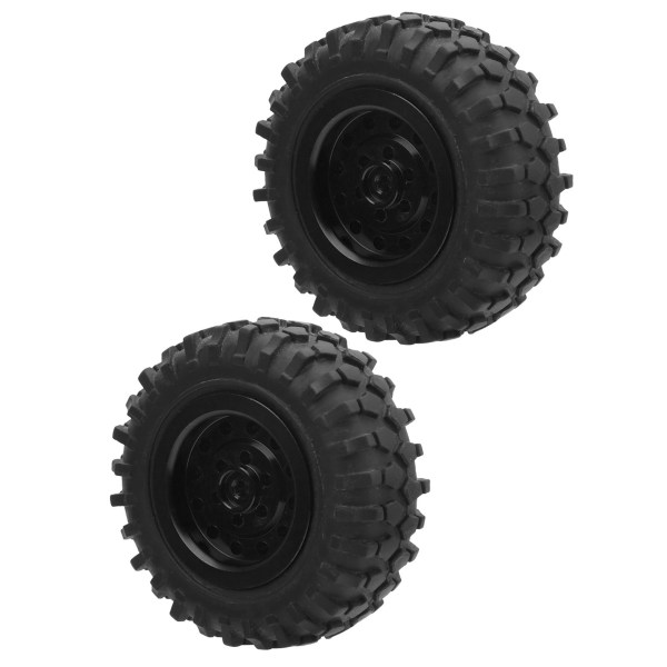 55mm/2.2in RC-kuorma-auton renkaat ruuvi alumiiniseos kumi AntiSkid WPL D12 1/10 (Musta BL)