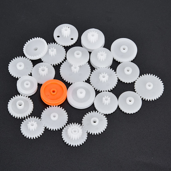 75 stk Plastic Gear Remskive Snekkeaksel ærmesæt DIY Robot Gearkasse Motor Legetøj