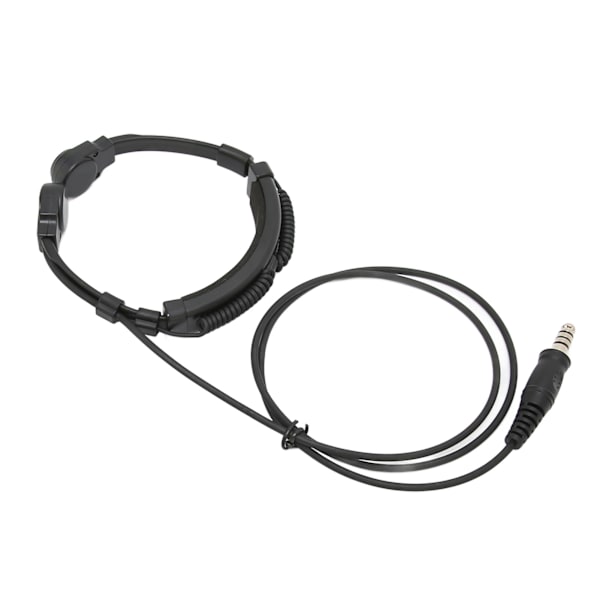 Halsmikrofonheadset 7,1 mm plug 2-vägs radiohörlur med U94 PTT för 3,5 mm mobiltelefon