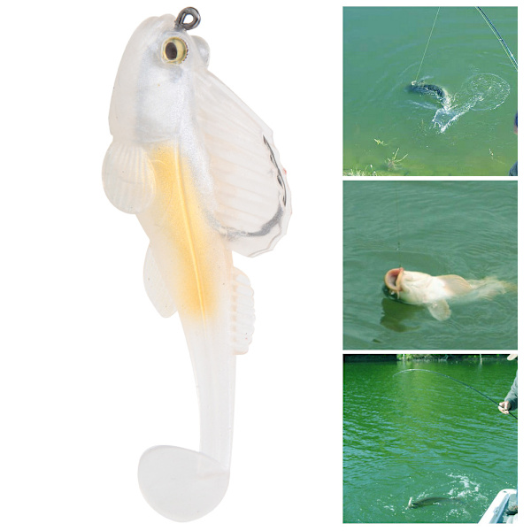 Silica Gel kunstig bionisk fisk lokke agn fiskeutstyr med flash paljetter 7CM 14g(SOO62-6)