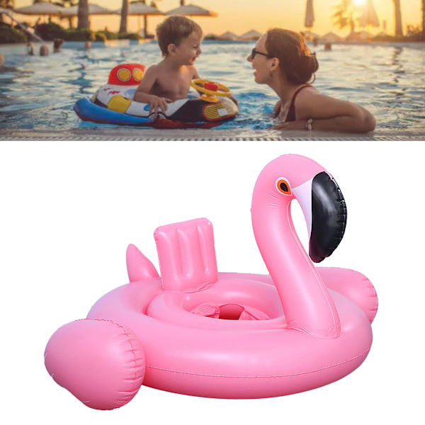 Simring för barn med söt design, PVC, lätt och bärbar, med säte, för strand och pool