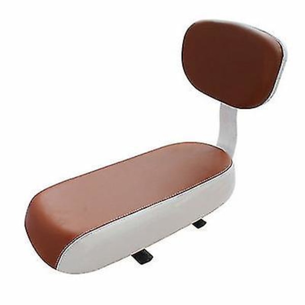 Bicycle Rear Child Seat with Back Rest, Handle, Armrest, and Footrest - Brown