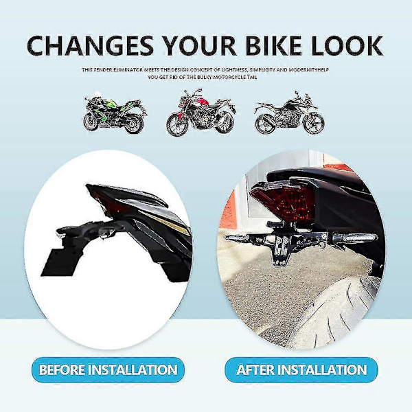 Bageste nummerpladeholder til Yamaha MT-07 MT-09 MT-10 MT-01 - Otwoo Motorcykeltilbehør Green4lights