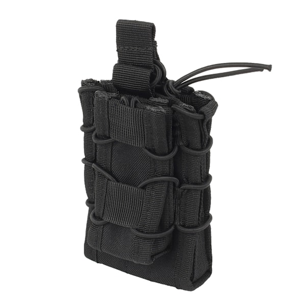 Utomhus bärbar ammunitionsklämma hållare midjeförvaringsväska Mini Pack Mag Pouch för jakt (svart)