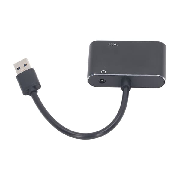 USB 3.0 - HD-sovitin ruostumatonta terästä, nopea samanaikainen ulostulo USB 3.0 - VGA-sovitin elokuva- ja kokouskäyttöön