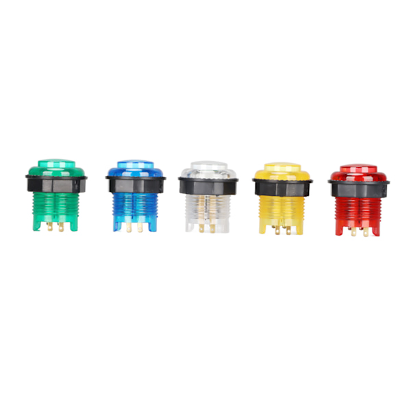 5 st Arcade-tryckknappar Professionella LED-belysta tryckknappar för spelmaskin 12V