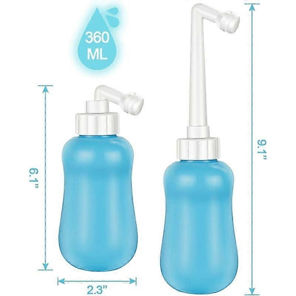 Bärbar resebidé 360ml, lämplig för bärbar rengöring av perineum efter förlossning i badrummet - Lämplig för utomhusbruk, camping, resor