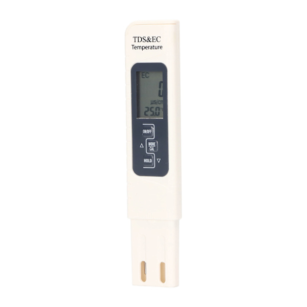 EC TDS-mätare 3 i 1 3-nyckel 0-9999 ppm vattenkvalitetstestpenna EC TDS-mätare för dricksvattenakvarier pool