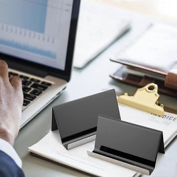 Visitkort Holder, 2 Stk. Kortdisplay, til Visitkort, Kontorbord