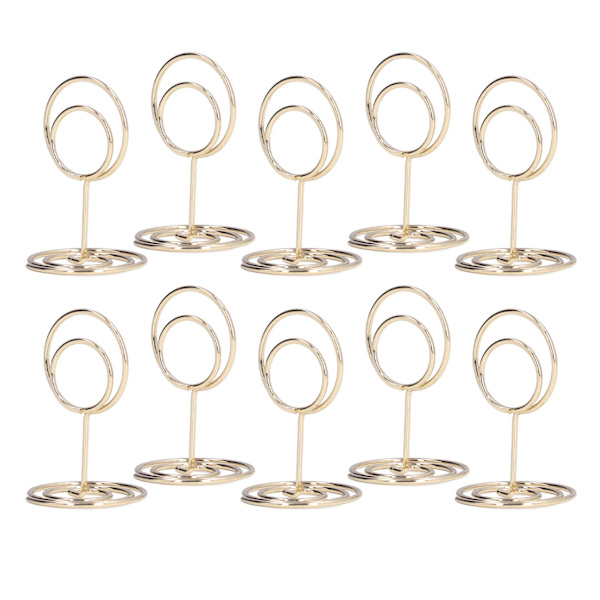 10 stk bordnummerholder Praktisk Praktisk Rund base Pålitelig Holdbar Stabil Elegant Stil Hjemmedekorasjon Gull