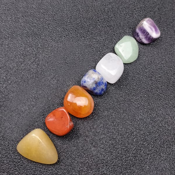 14 STK Syv Chakra Hexagonal Søjle Krystal Kraftsten Sæt Ametyst Pink Chakra Krystalsæt Gave til Venner