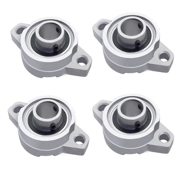 Sæt med 4 Zink Legering Kugleleje Blokke med Kp001 Auto Bore Flange (12Mm)