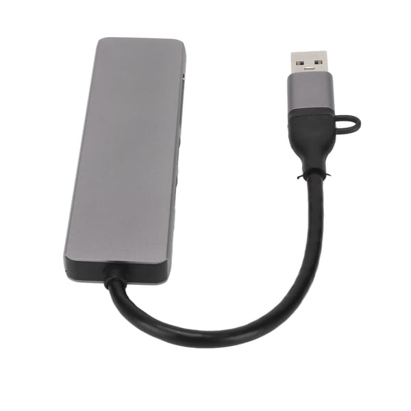 USB C-hub 6 i 1 USB3.0 3xUSB-portar 5 Gbps överföring Avancerad chipset Bärbar dockningsstation för hemkontor resor