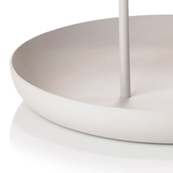Serveringsbrett Metall Rundt Bærbart Bordplate Oppbevaringsbrett Enkel Moderne Stil med Håndtak Grå