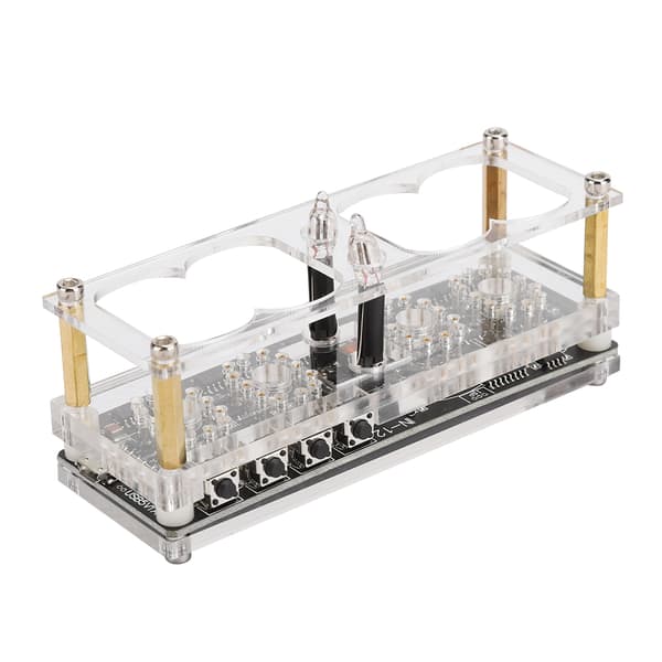 IN‑12 LED-rörklocka 4‑bitars sjufärgad RGB LED digital Nixie-klocka IN‑12B