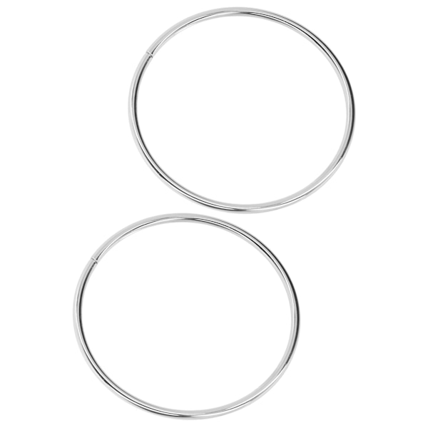 2 kpl käsilaukun kahvat DIY-tarvikkeet Hieno viimeistely Pyöreä muoto Korkea kovuus Laukkukahvat Valkoinen nikkeli