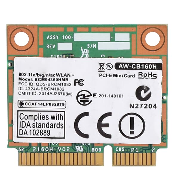 Nettverkskort Gigabit AC1300M MINI PCI E Grensesnitt Støtte for Bluetooth 4.0 BCM94360HMB
