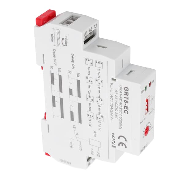 Dobbeltfunktion tidsrelæ Multifunktionelt relæafbryder med LED-indikator AC230V eller AC DC24V
