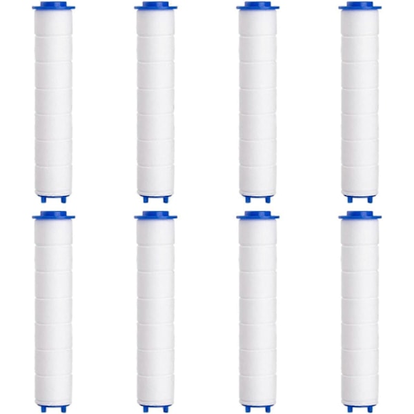 (95mm) Duschhuvudfilter 8 st PP Bomull Duschfilter för Avtagbart Anti-Kalk Duschhuvud för Handdusch