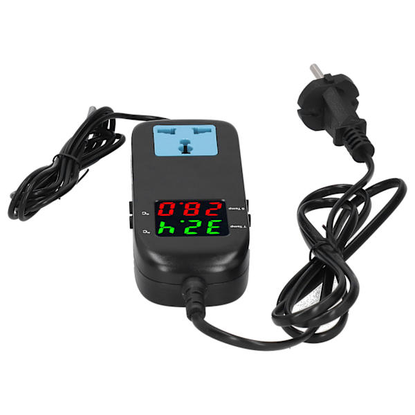 Elektronisk termostat temperaturregulator dobbelt LED-display med strømkabel til plantevæksthuse EU AC90V‑250V