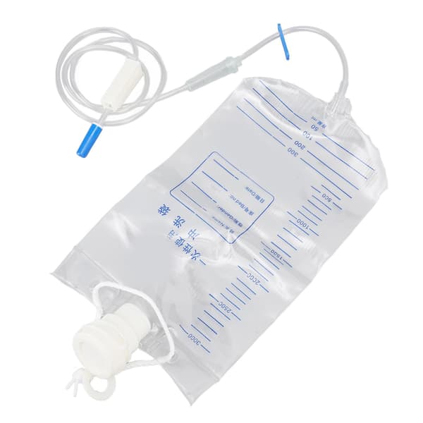 3000 ml silikone lavementpose med slange, foldbar kompakt tyktarmsrensepose til hjemmebrug