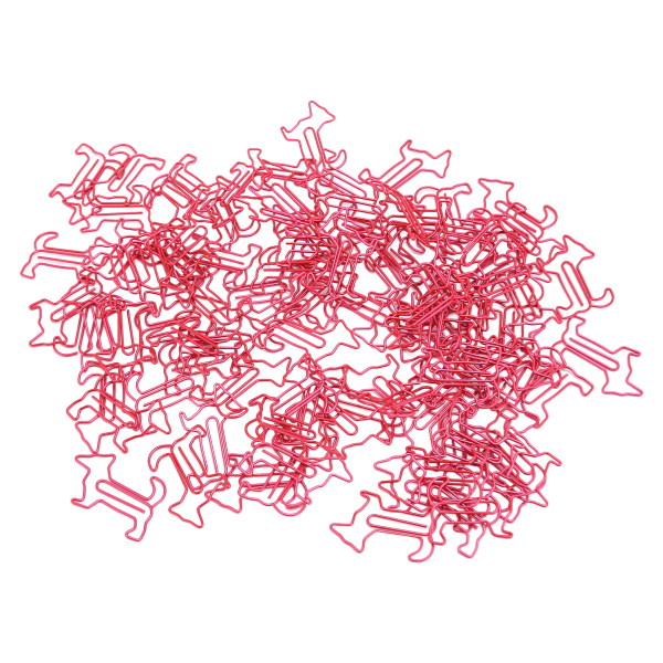 100 kpl Koiran muotoiset paperiliittimet Luovasti söpöt metalliset kirjanmerkkipaperiliittimet opiskelijoille Paperivaaleanpunainen