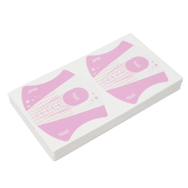 100 st Nail Art Guide Form Återanvändbar självhäftande Nail Art Extension Sticker för kvinnor tjejer
