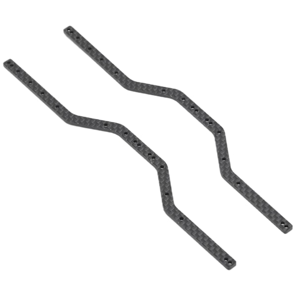 2 stk RC rammeskinner i karbonfiber, lette og stabile chassisrammer for Axial SCX24 AXI90081 1/24 RC bil, svart