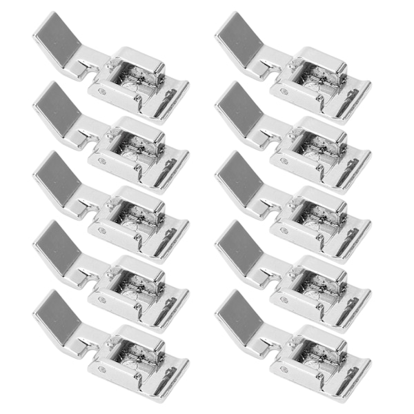 10pcs Single Sided Zip Zipper Presser Foot High Accuracy Lightweight Stainless Steel Presser Foot for Household