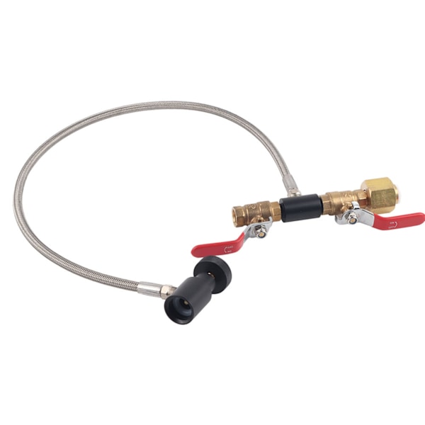 CGA-320 CO2-sylinderoverfyllingsadapter med slange for påfylling av brusbeholder 24\" uten måler