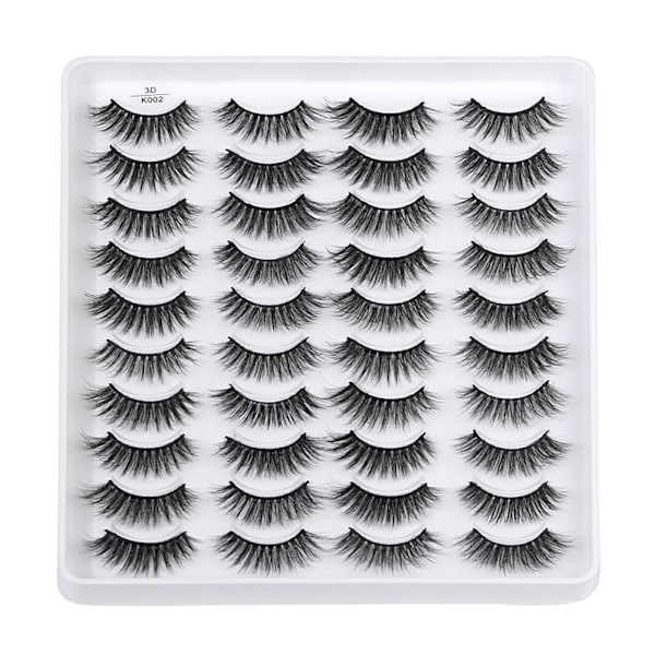 20 par falska ögonfransar 3D ögonfransar vacker look bekväm 4 typer för fest dejting smink
