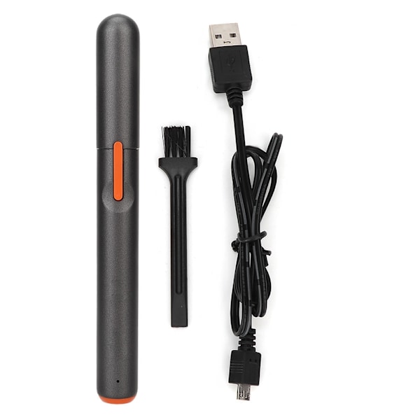 Pen-formet USB-opladelig øjenbryn- og næsehårstrimmer, barbermaskine, skæreværktøj (frostet sort)