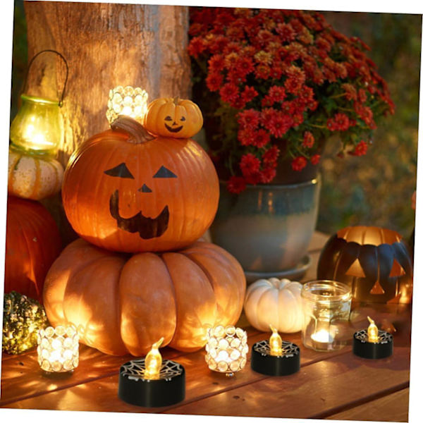 Halloween-juhlan hämähäkinseitikkö LED-koristekynttilälamppu - Musta kodin sisustus