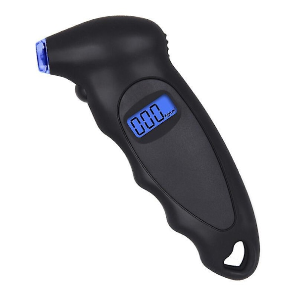 Däcktrycksmätare, Digital Tryckmätare, 150 PSI 4 Parametrar, Däcktrycksmätare för Bil Motorcykel, Svart (1-pack)