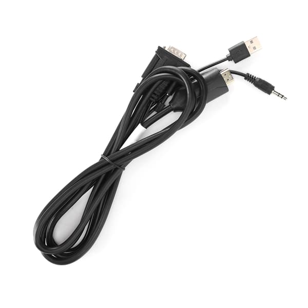 1,8M VGA til HD Multimedia Interface Kabeladapter med Audio High Definition 1080P USB-kabel D14