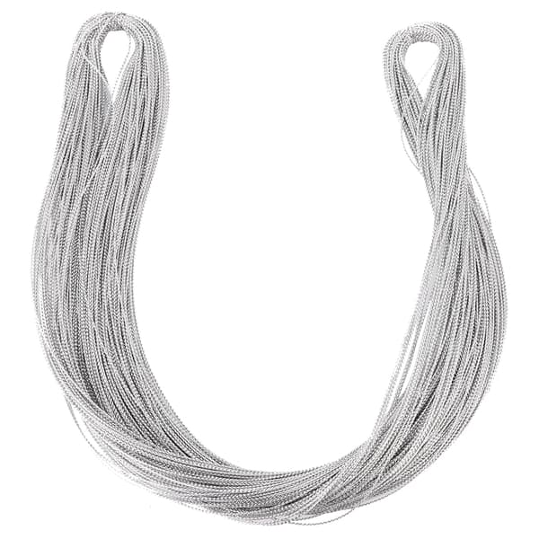 100 Yards Garn DIY Sladd Rep Tråd Hår Förpackningsetikett Kläder Väskor Tillbehör Silver