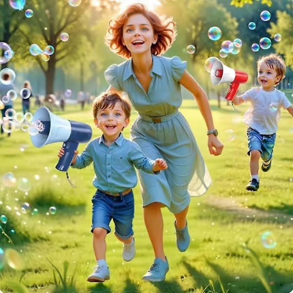 25-26 Bubble Machine Toys, Bubble Gun with LED Light and Music Red