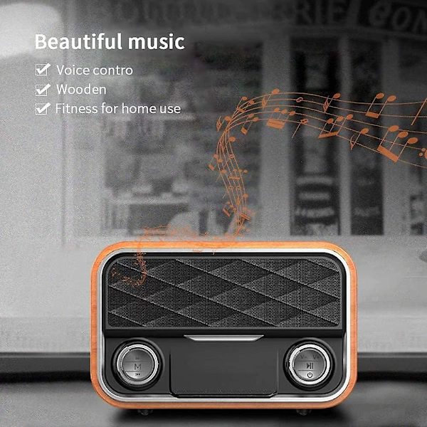 Bærbar Bluetooth Retro Radio med FM/Aux, Antenne Backup, Clear Sound og Android Tablet-kompatibilitet