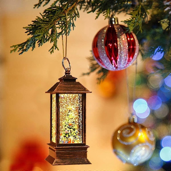 Julesnøballer Nattlampe, Hjemmedekorasjon Snøkule, Juletre Lantern, Juleferie Hjemmeinnredning Ideelle Gaver Juletre