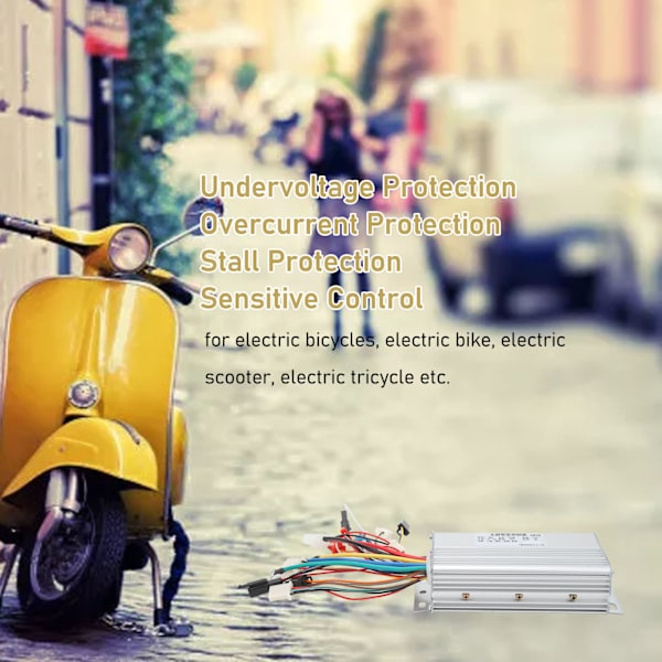 48V 500W Borstlös Controller Aluminiumlegering Elektrisk Cykel Borstlös Motorkontroller för Elektrisk Cykel Scooter