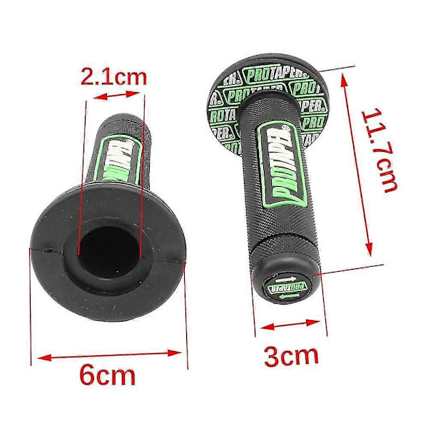 Motorsykkel Håndtak Protaper - 7/8 Gummi Gel Håndgrep for Dirt Pit Bike Motocross (10 Farger) Blå